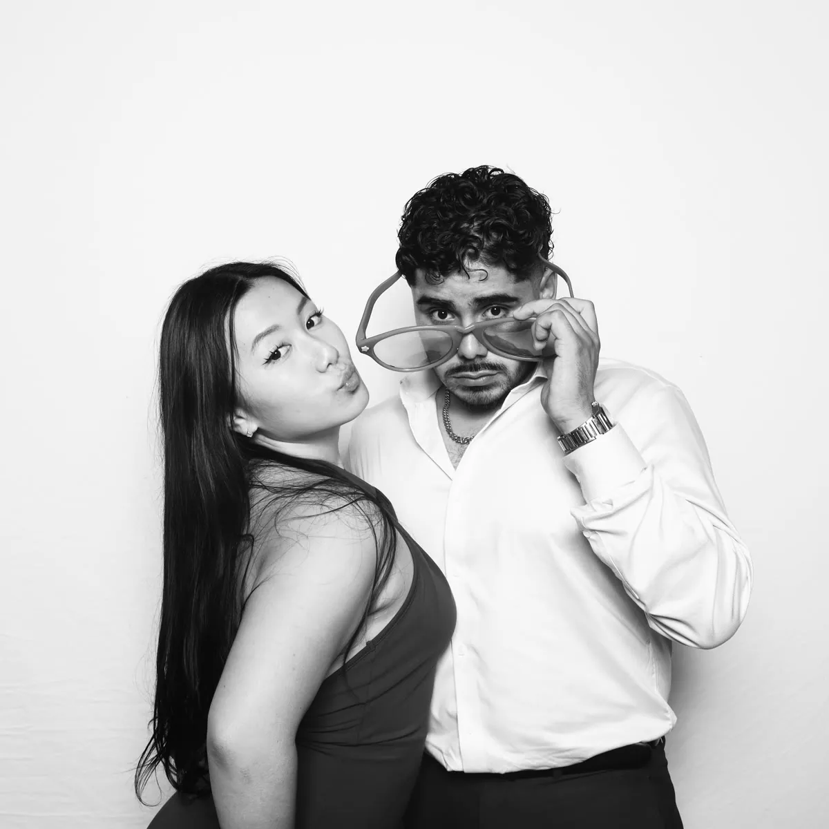 Photo booth fun at Houston corporate holiday party — Clutch City